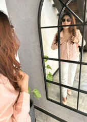 ORGANZA Cutout Shirt (Peach)