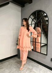 Peach Lace co ord set