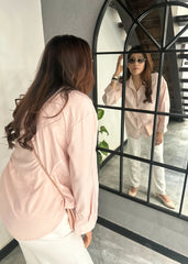 Pinstripe Jacket Shirt (Pink)