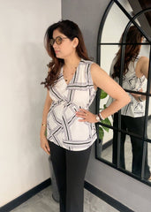 The MONACO Geometric top (White)