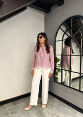 ORGANZA Cutout Shirt (Onion Shade)