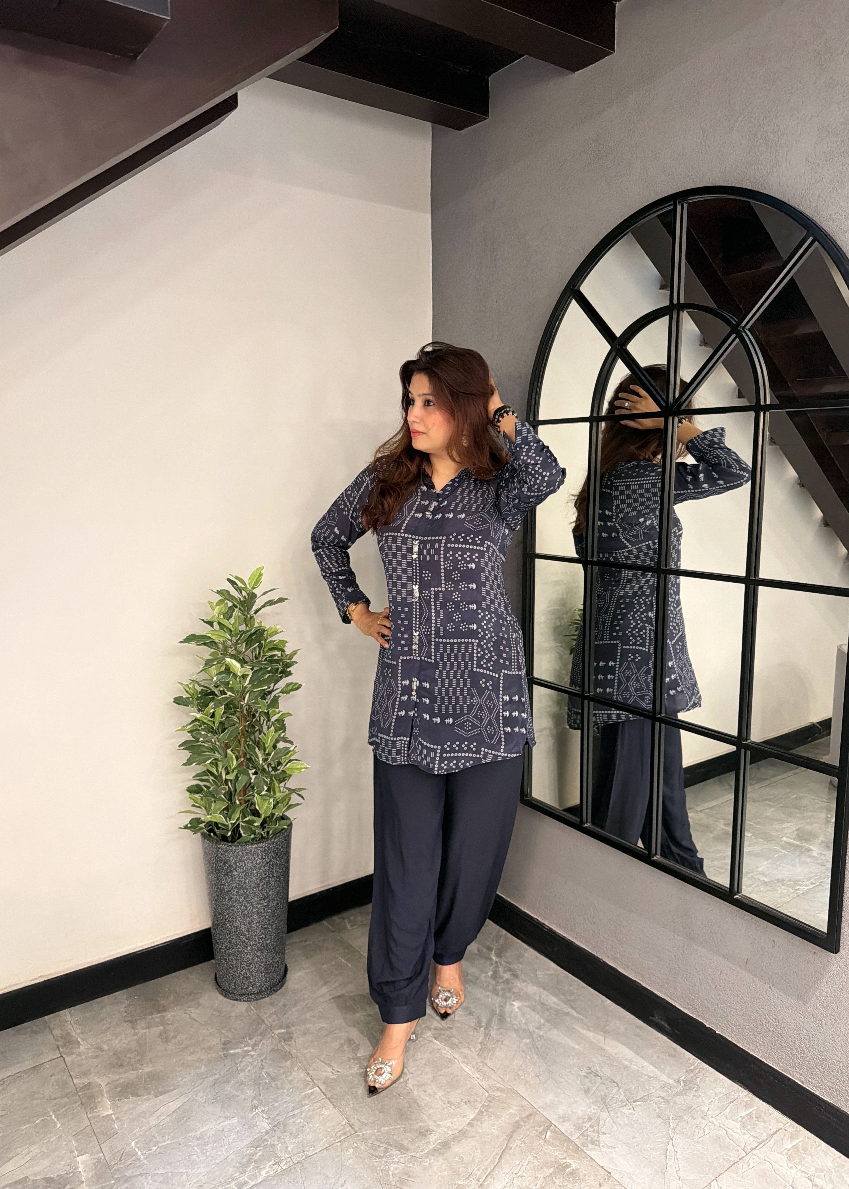 Indigo Bandani Co-ord Set