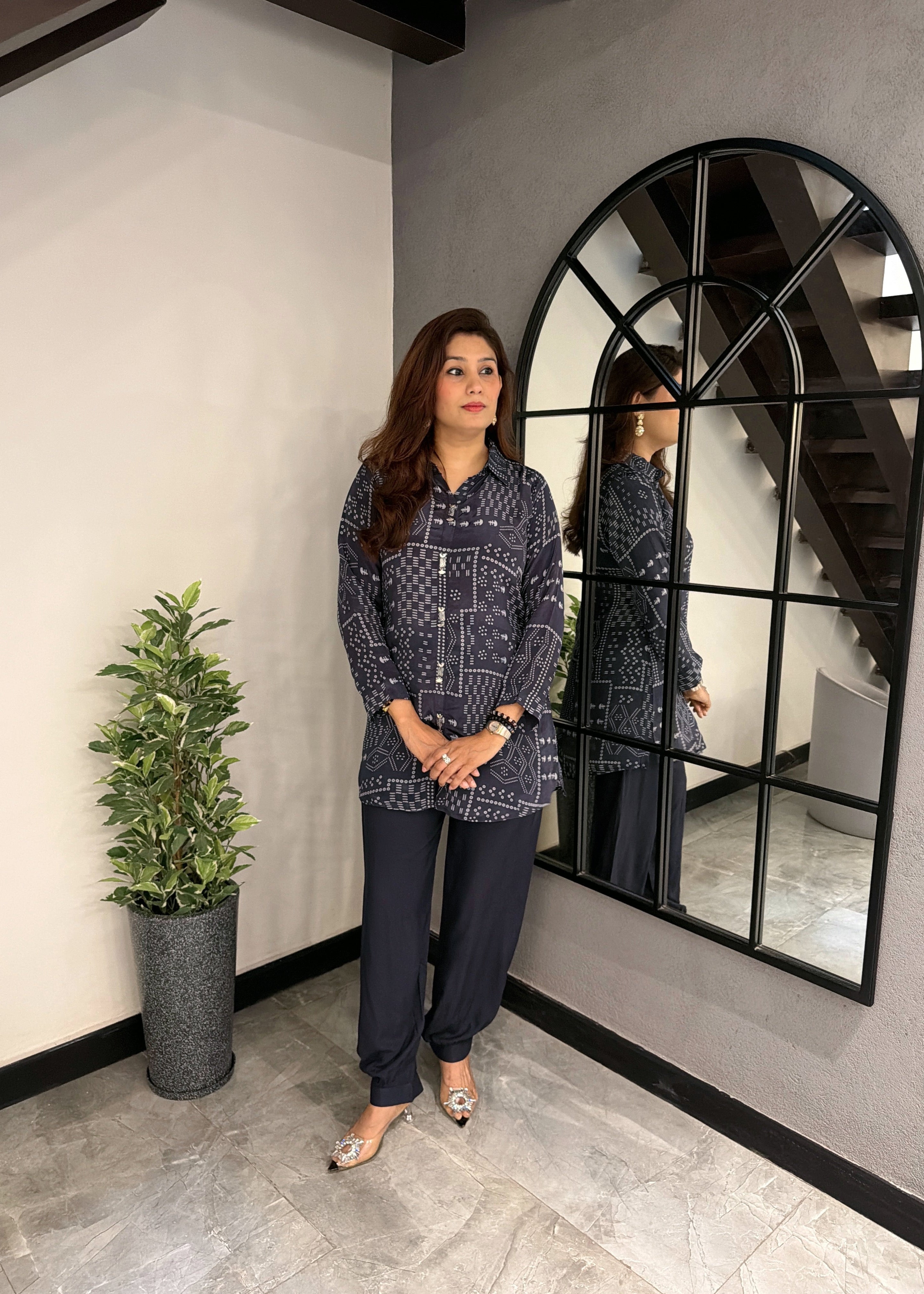 Indigo Bandani Co-ord Set