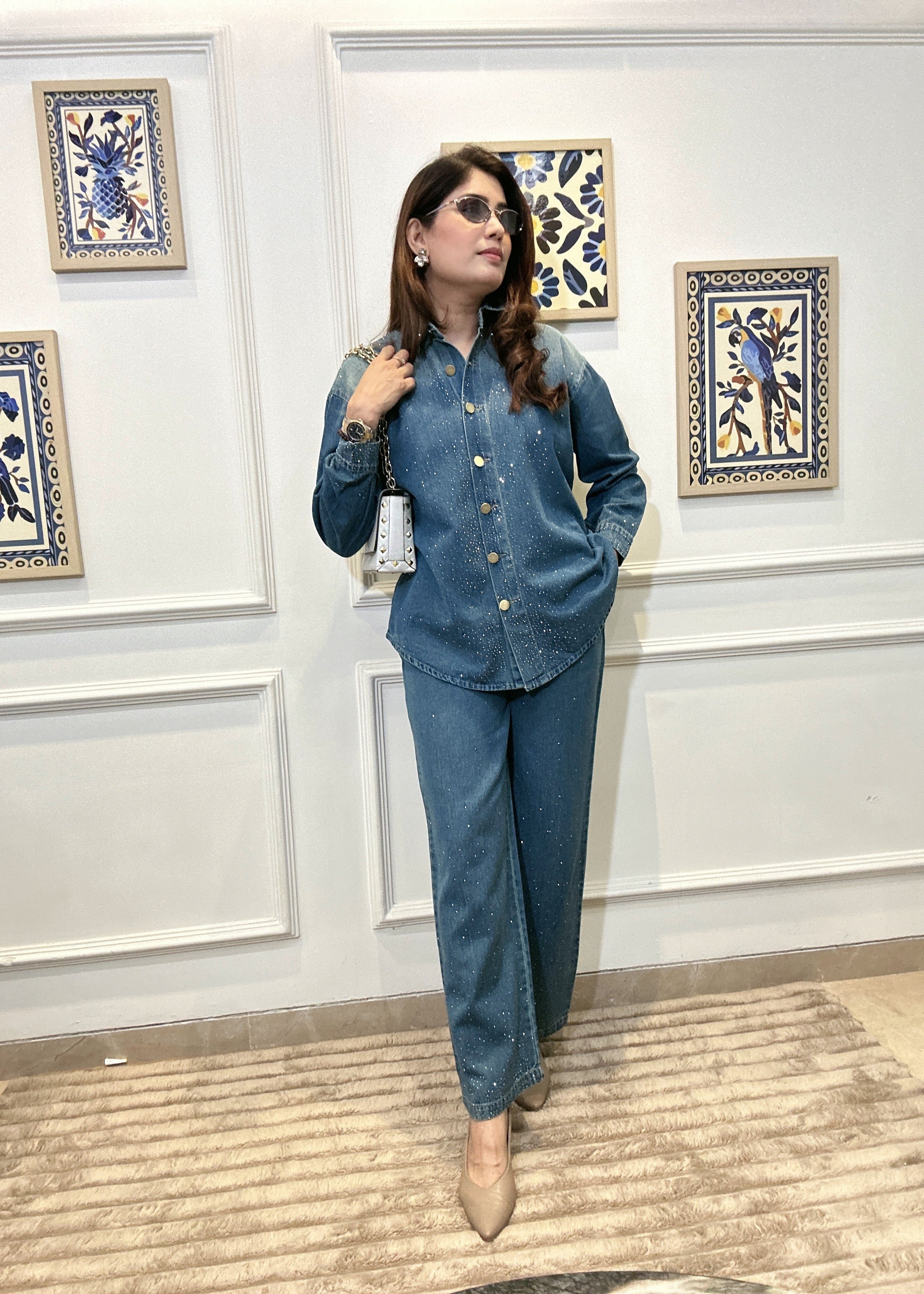 Denim Shimmer Co-ord Set or Starry Night