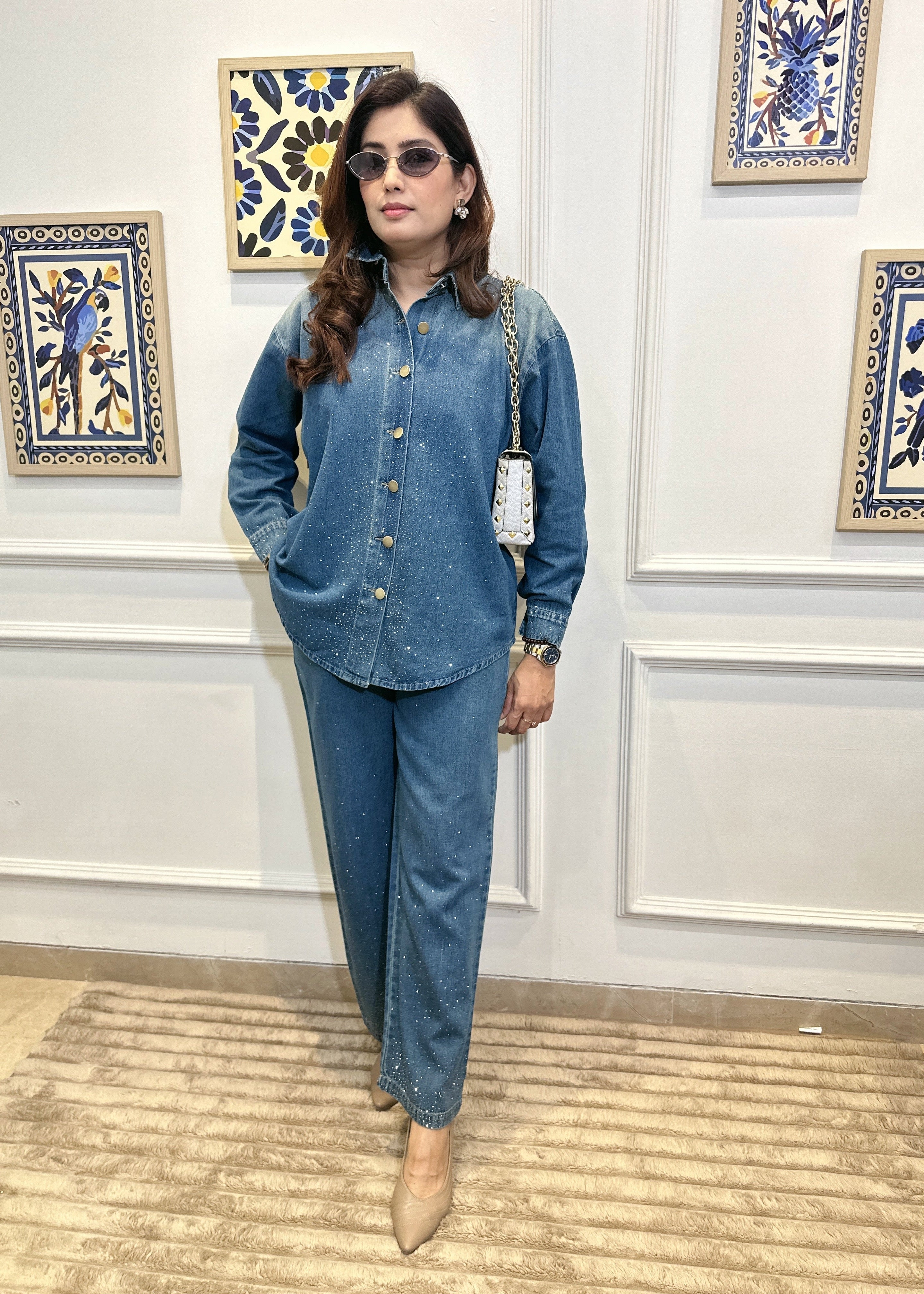 Denim Shimmer Co-ord Set or Starry Night