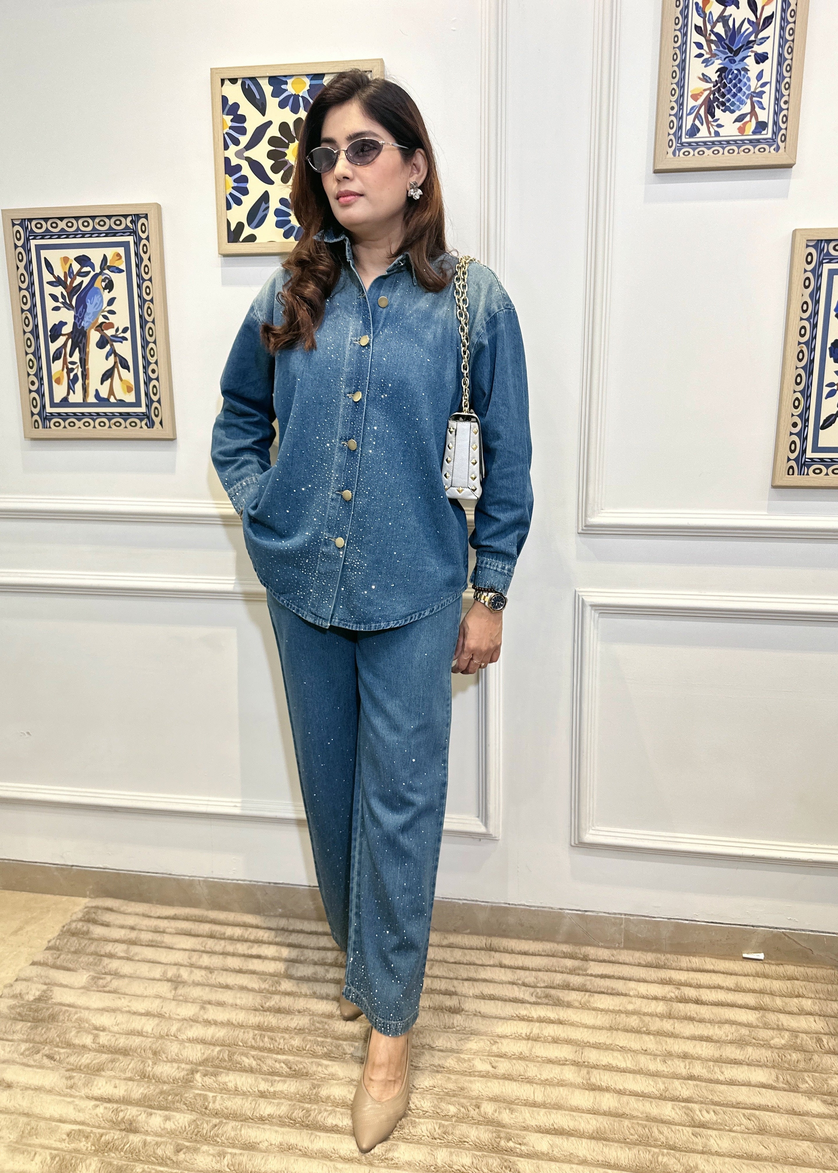 Denim Shimmer Co-ord Set or Starry Night