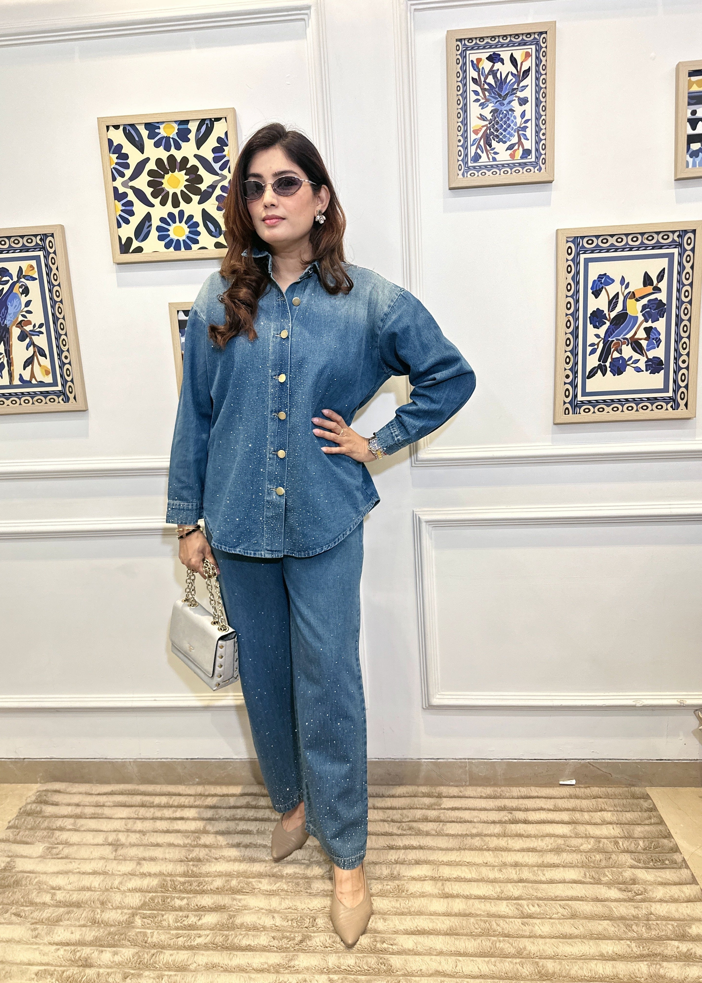 Denim Shimmer Co-ord Set or Starry Night