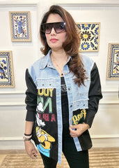 Denim & Graphic Fusion Shirt