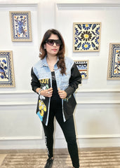 Denim & Graphic Fusion Shirt