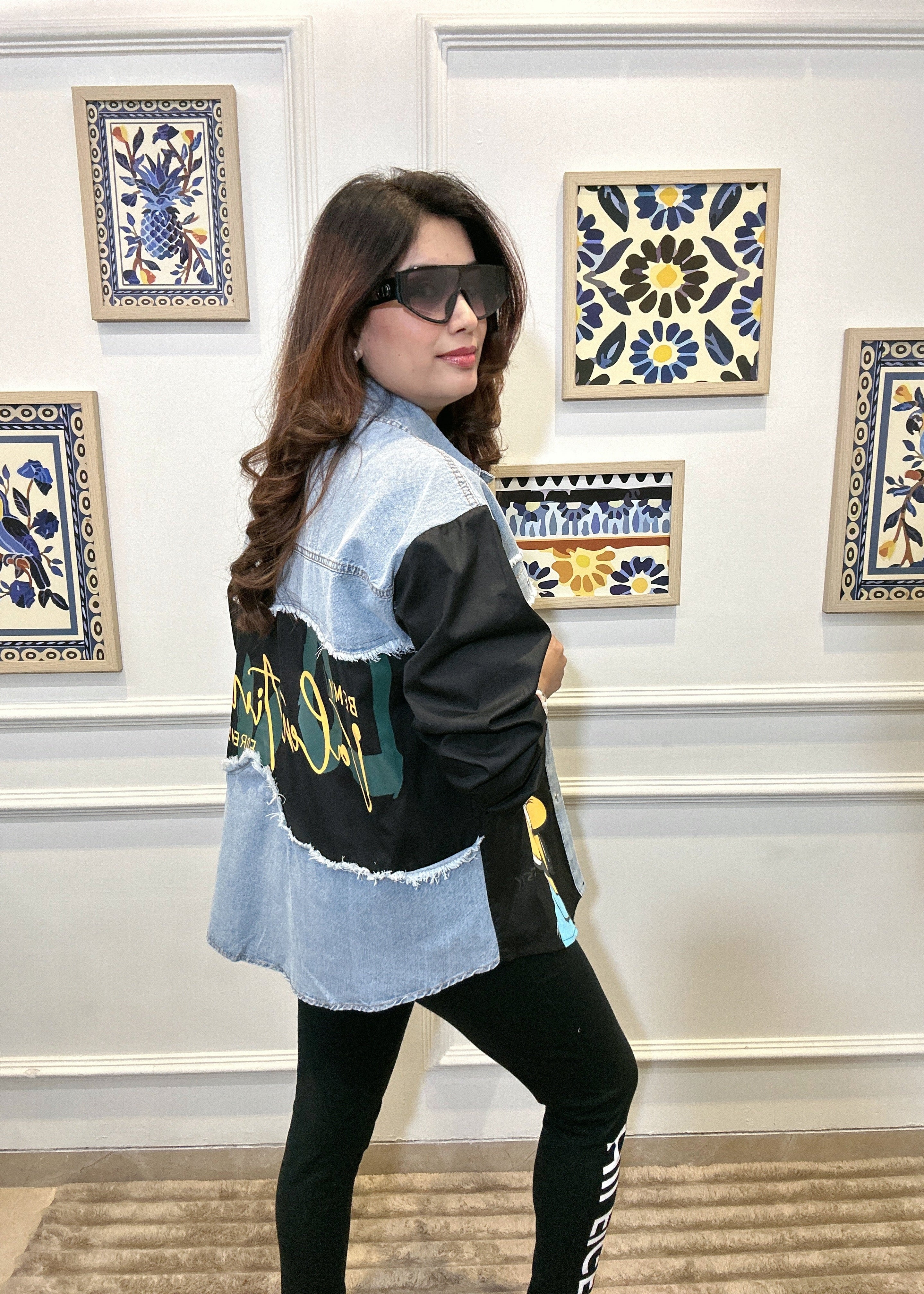 Denim & Graphic Fusion Shirt
