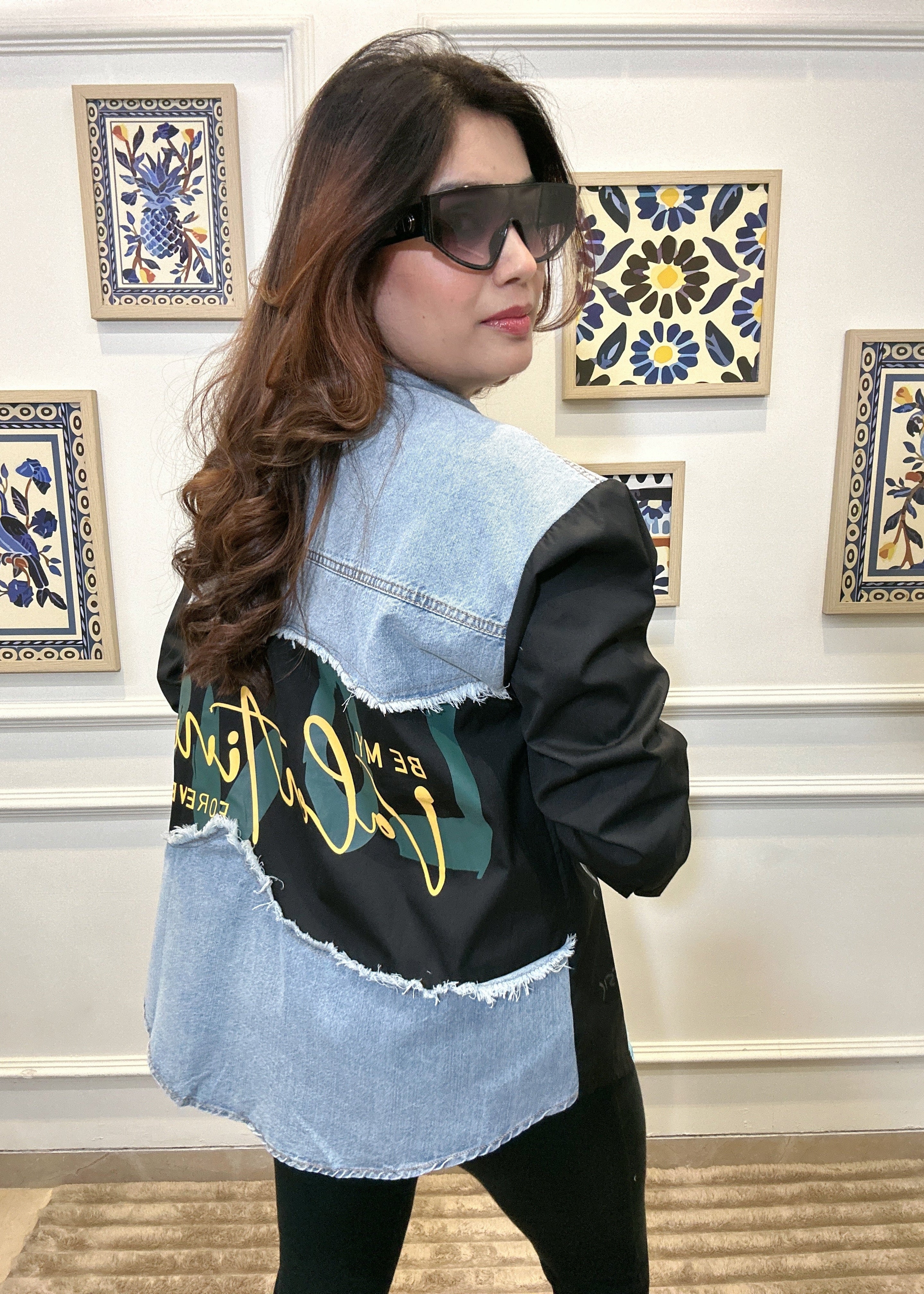 Denim & Graphic Fusion Shirt