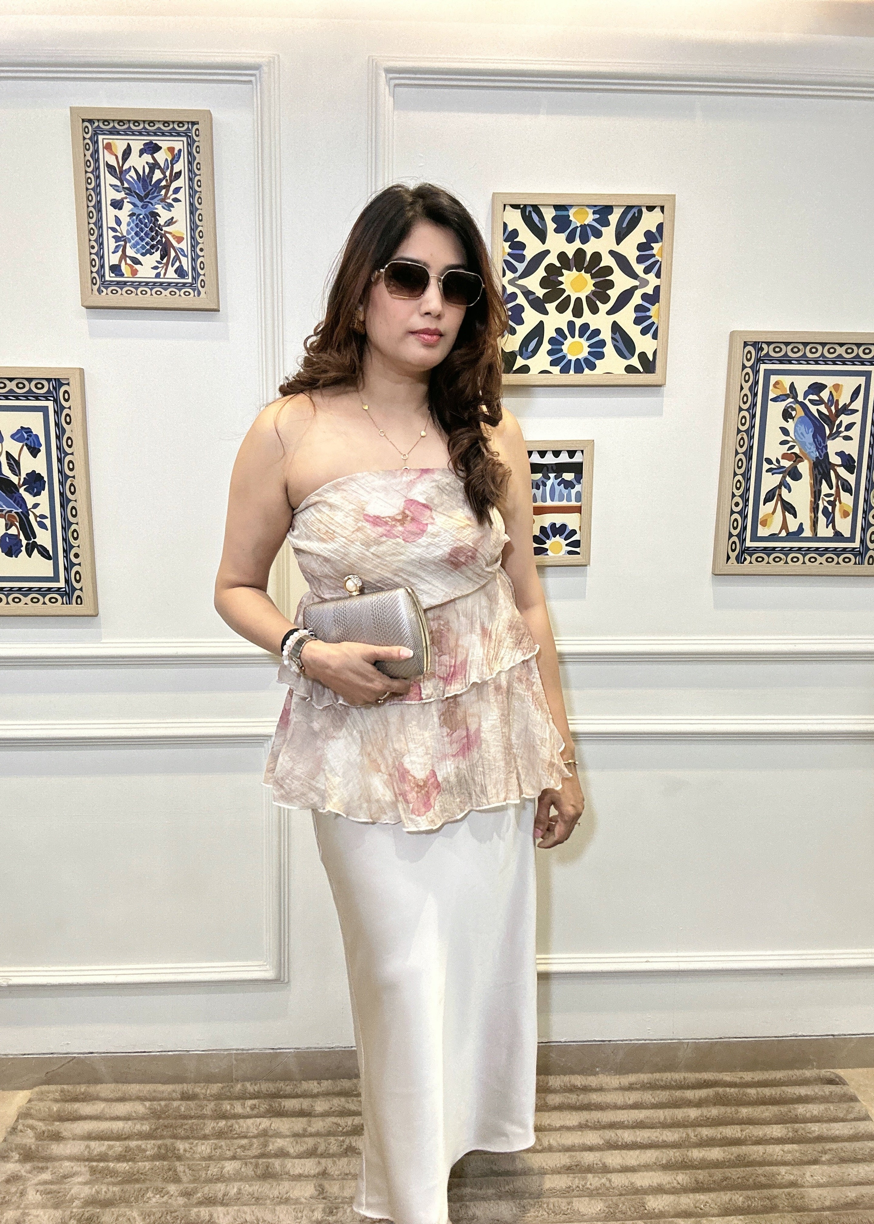 Rosé Tiered Tube Top