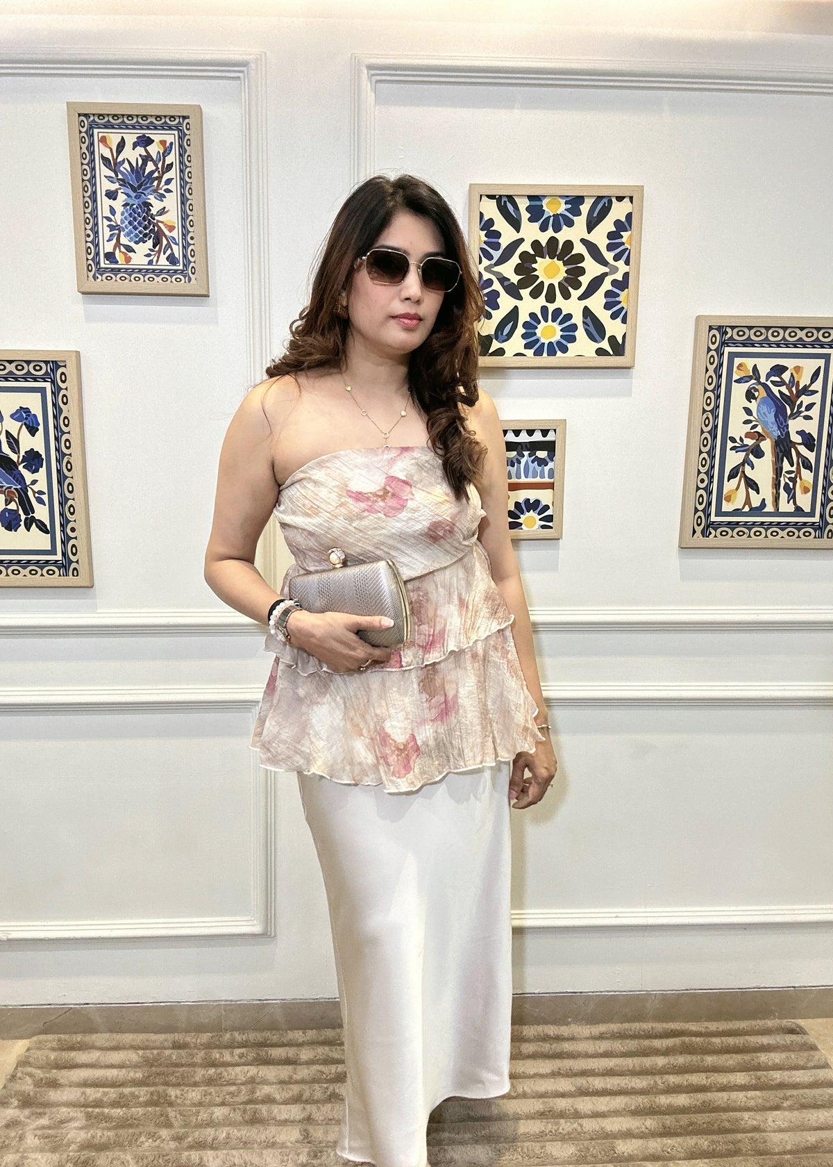 Rosé Tiered Tube Top