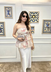 Rosé Tiered Tube Top