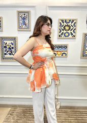 Apricot Bloom Smocked Cami (Orange)