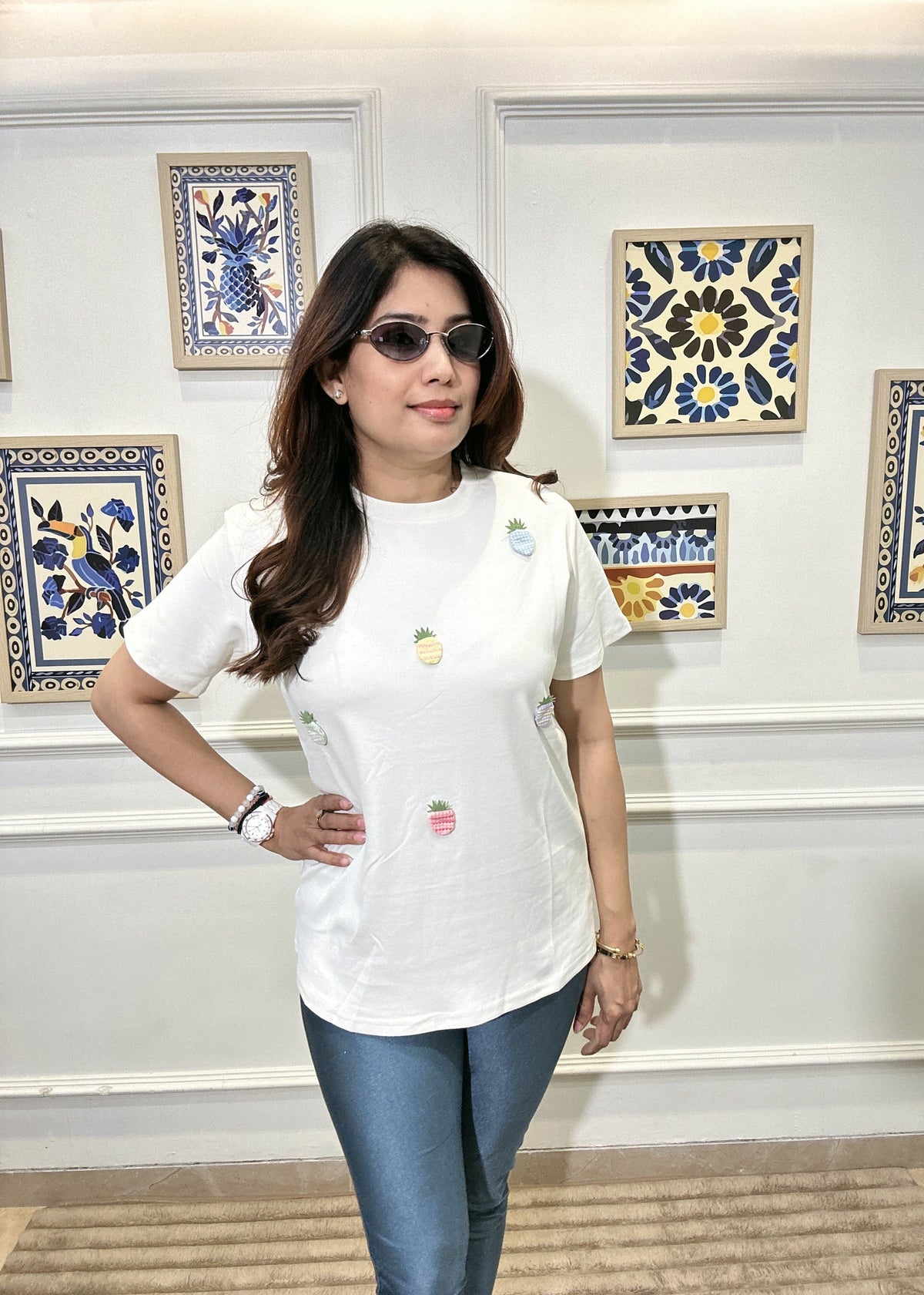 Pastel 3D Strawberry T-Shirt (Ivory)