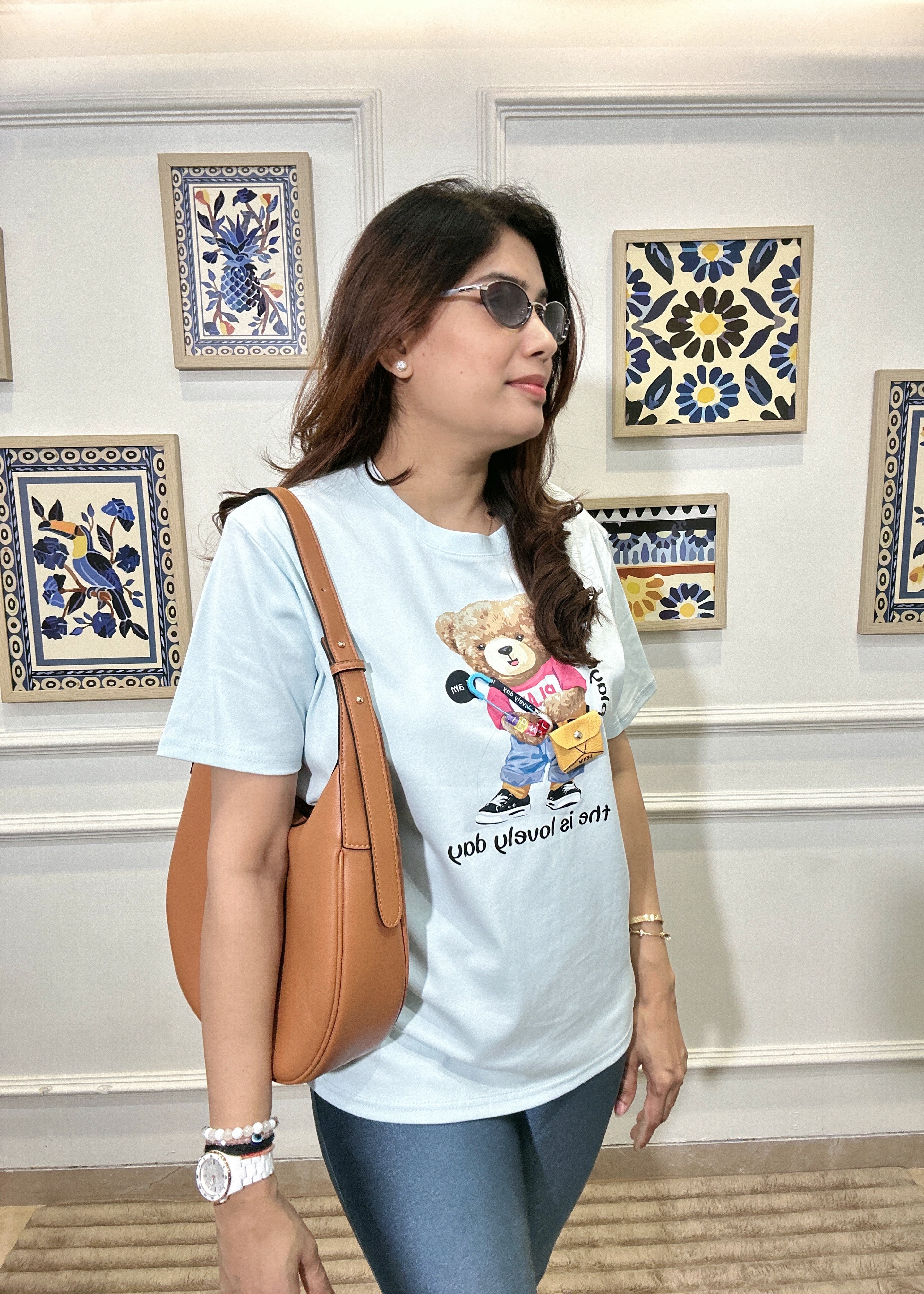 Teddy Graphic T-Shirt (Blue)