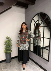 Paisley B&W Crepe Co-ord Set