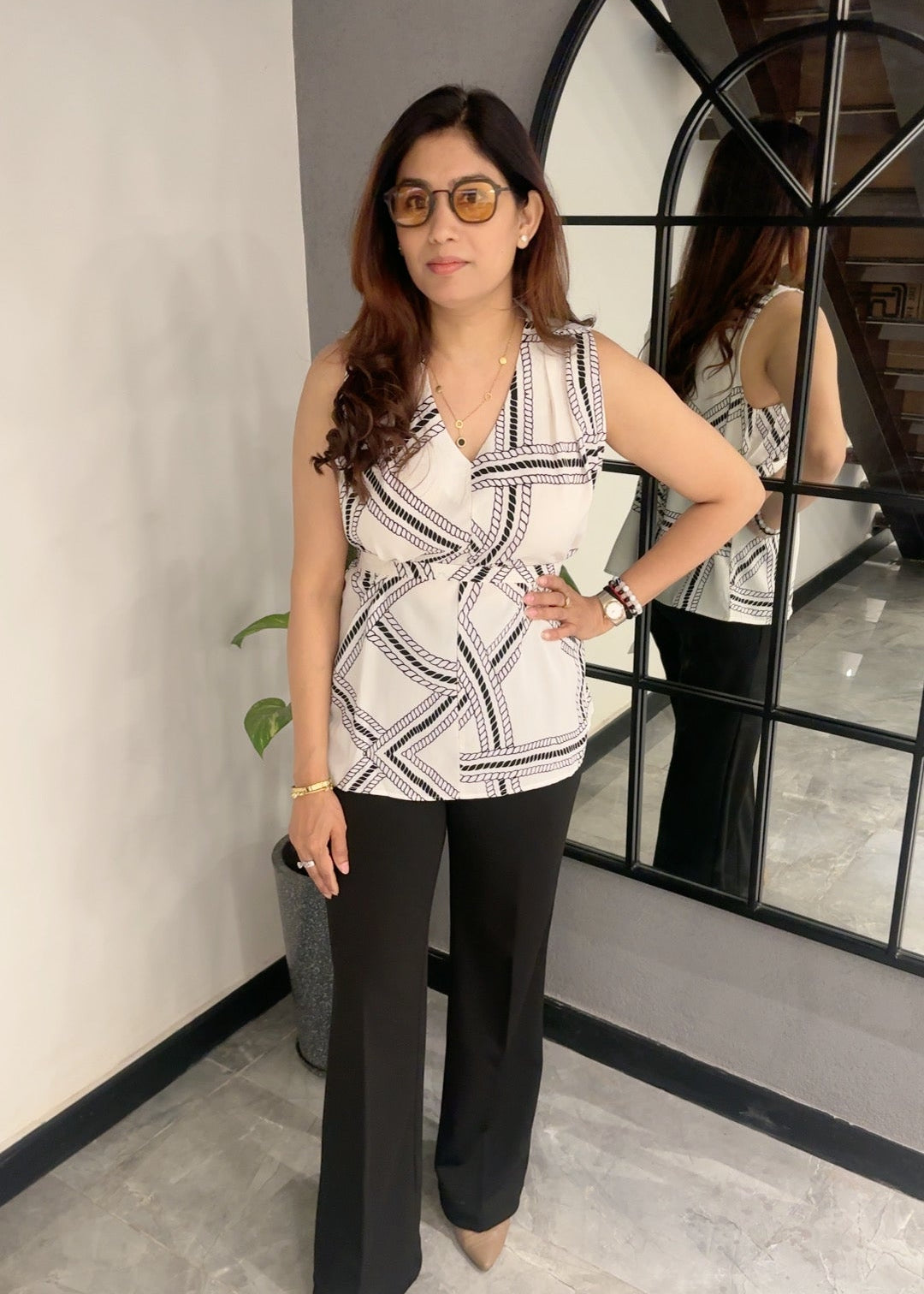 The MONACO Geometric top (White)