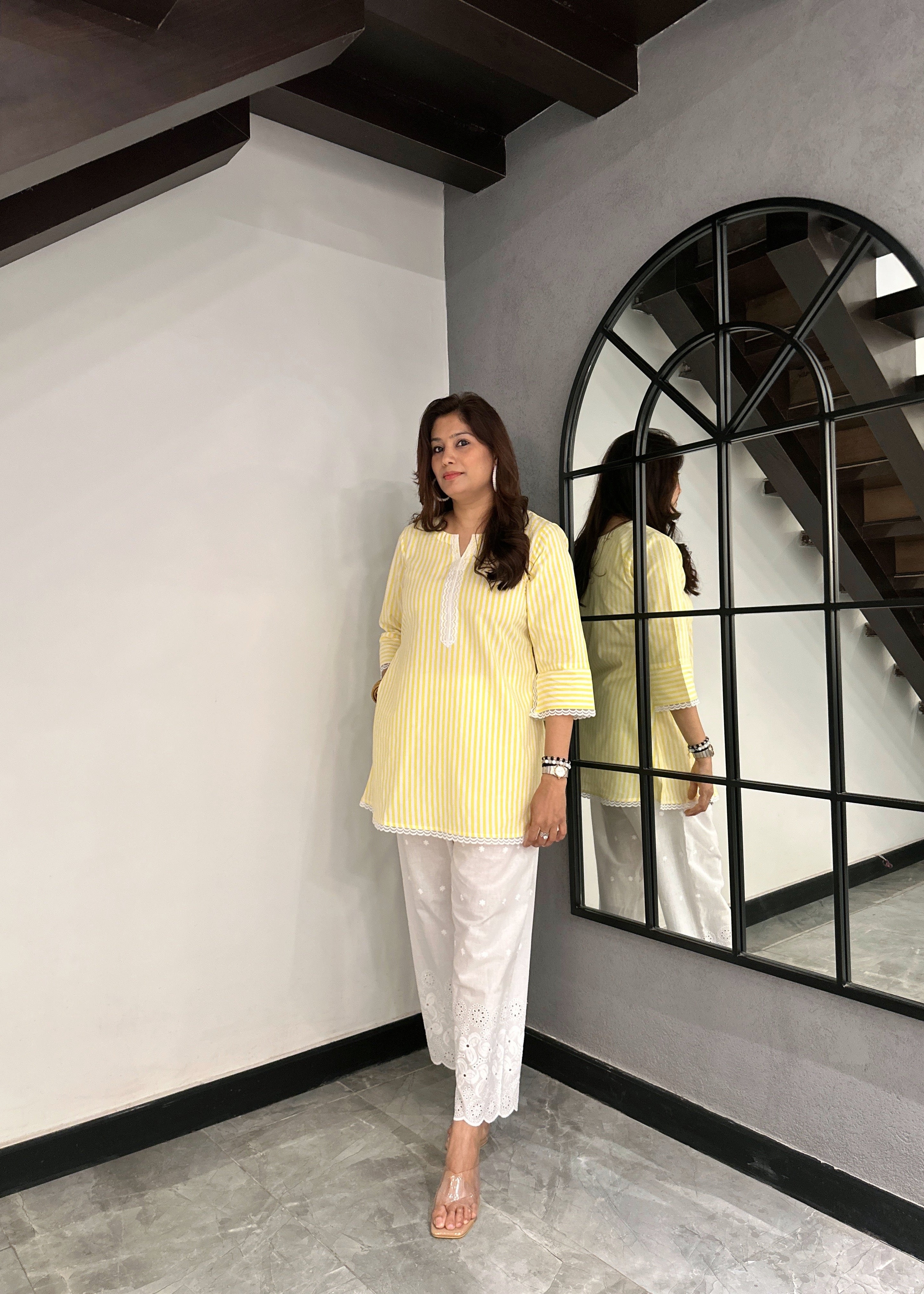 Sunshine Strip Kurta Set