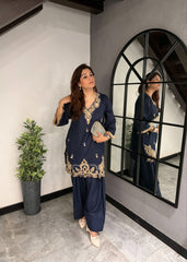 Navy Noor Kurta Set