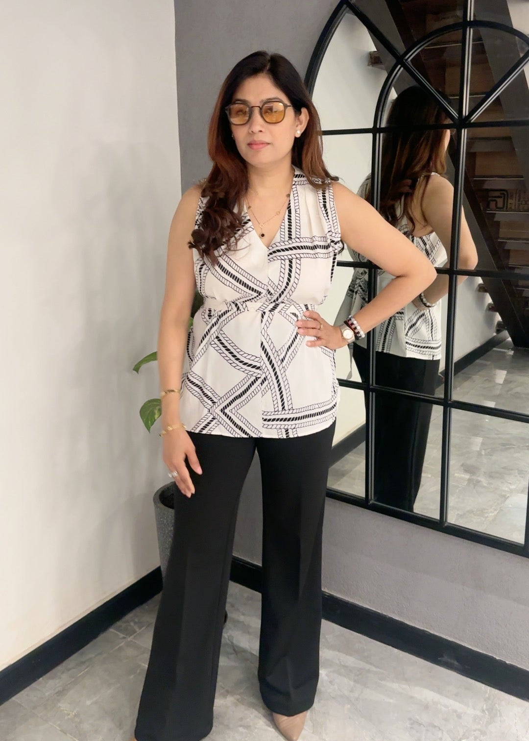The MONACO Geometric top (White)